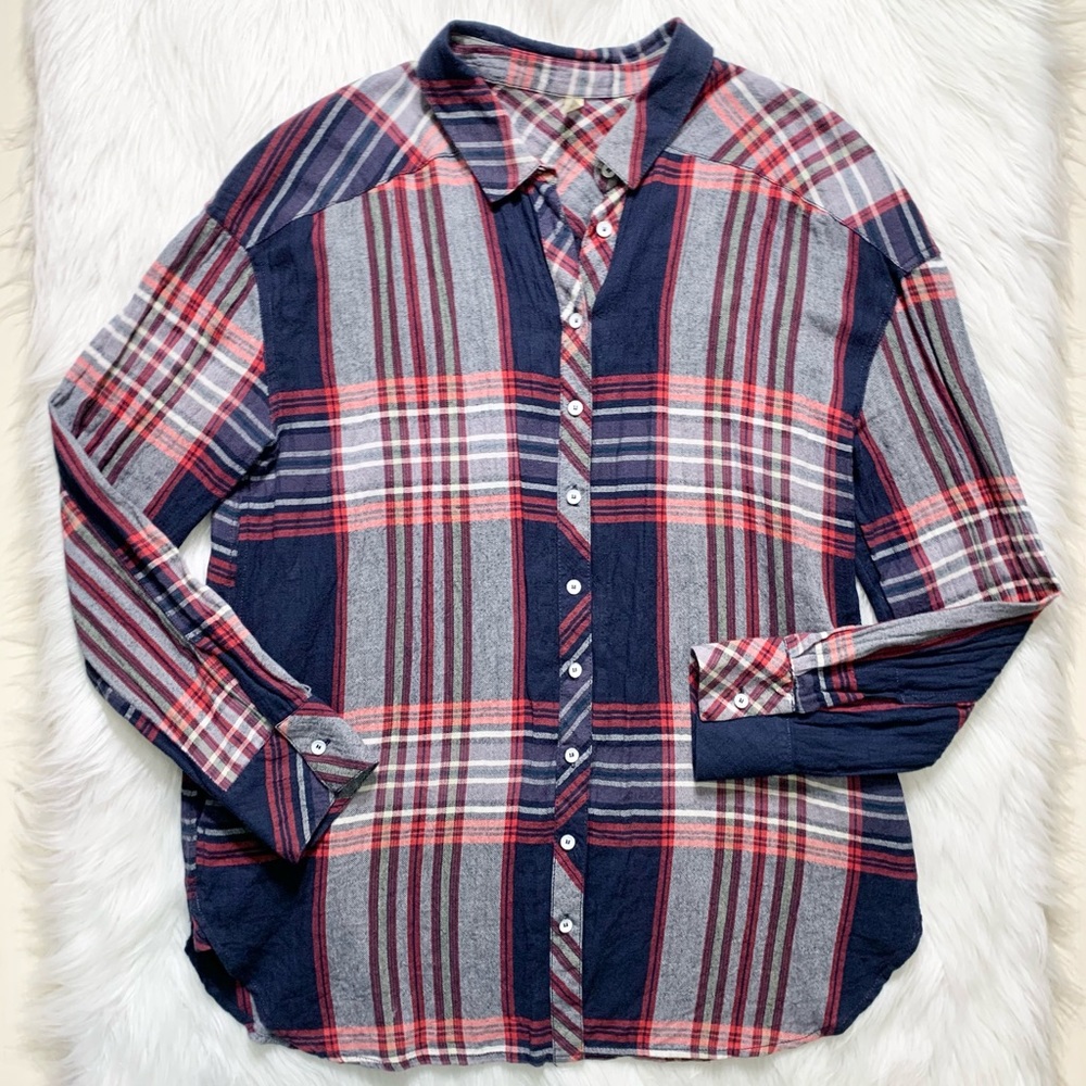 SOLD-Free People Camp Flannel w/ Hidden Pockets - Picture 6 of 8